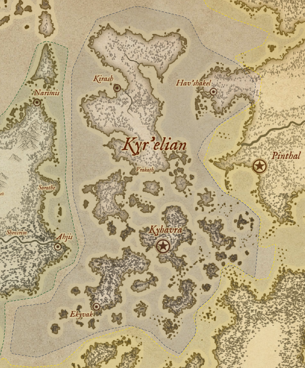 Map of the Kyr'elian archipelago
